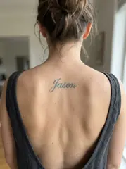 Sample photo: Name on back