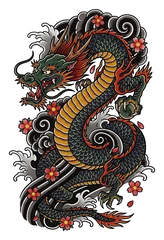 Japanese dragon tattoo design