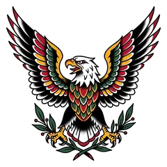 Traditional eagle tattoo design
