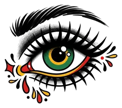 Traditional eye tattoo design