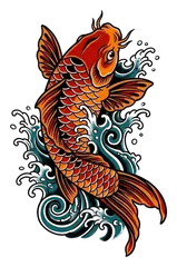 Japanese koi fish tattoo design