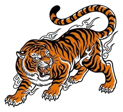 Japanese tiger tattoo design