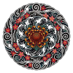 Japanese mandala tattoo design