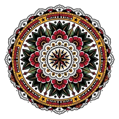 Traditional mandala tattoo design