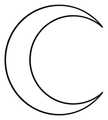 Minimalist moon tattoo design
