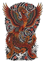 Japanese phoenix tattoo design
