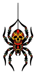 Traditional spider tattoo design