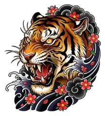 Japanese tiger tattoo design