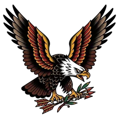 Traditional eagle tattoo design