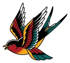 Traditional swallow tattoo design